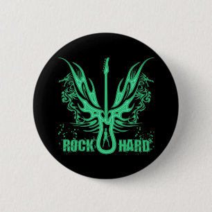 ROCK HARD 6 CM ROUND BADGE