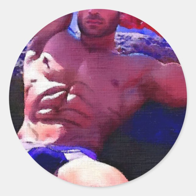 Rock Hard Classic Round Sticker (Front)