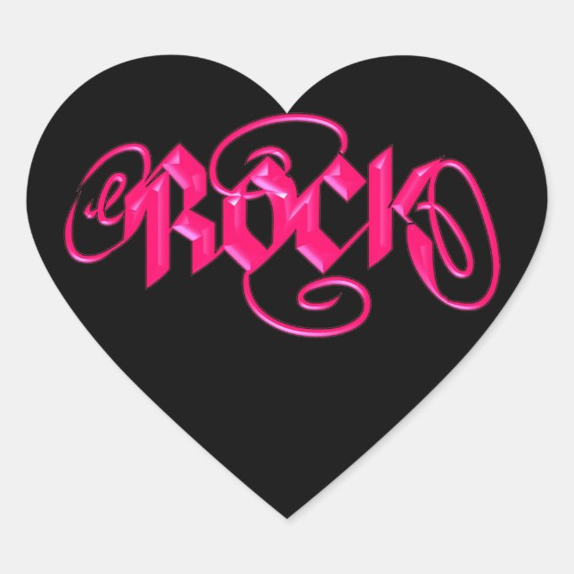 Rock Heart Sticker (Front)