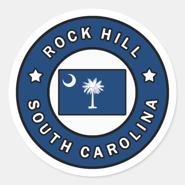 Rock Hill South Carolina Classic Round Sticker (Front)