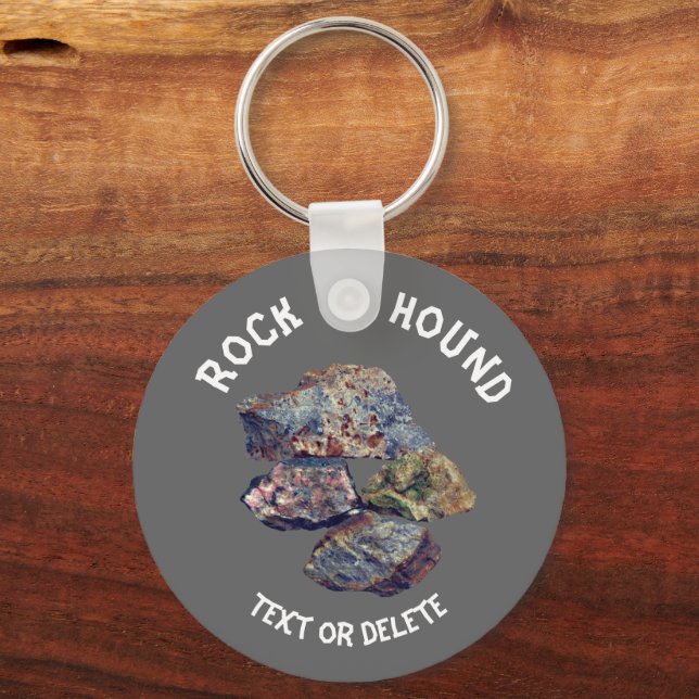Rock Hound Collectors Personalised Key Ring (Front)