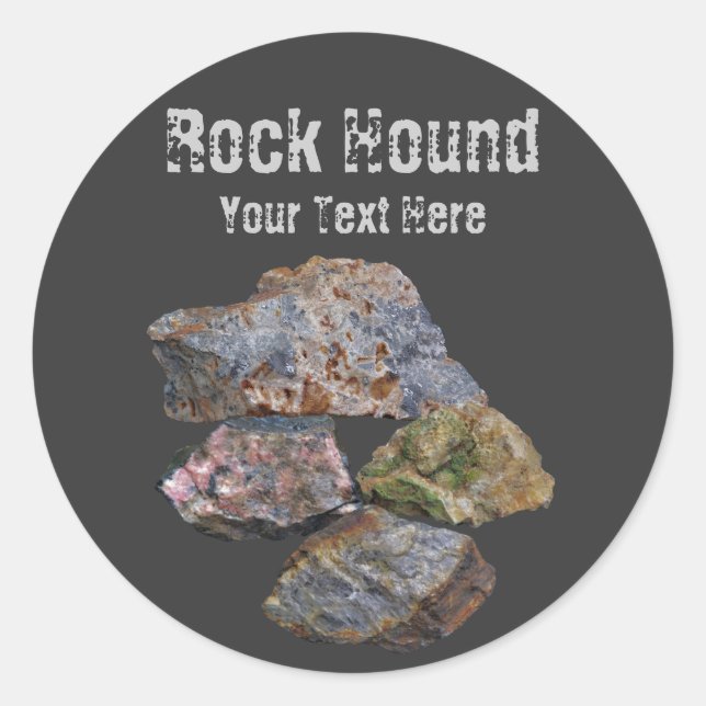 Rock Hound Mineral Collectors Funny Sticker (Front)