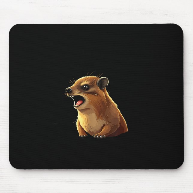 Rock Hyrax Awawa Ew People Funny Groundhog Die  Mouse Mat (Front)