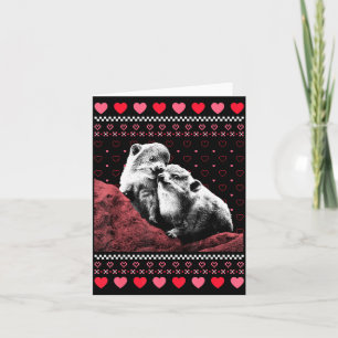 Rock Hyrax Valentine's Day Ugly Sweater Style Card