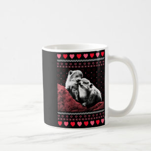 Rock Hyrax Valentine's Day Ugly Sweater Style  Coffee Mug