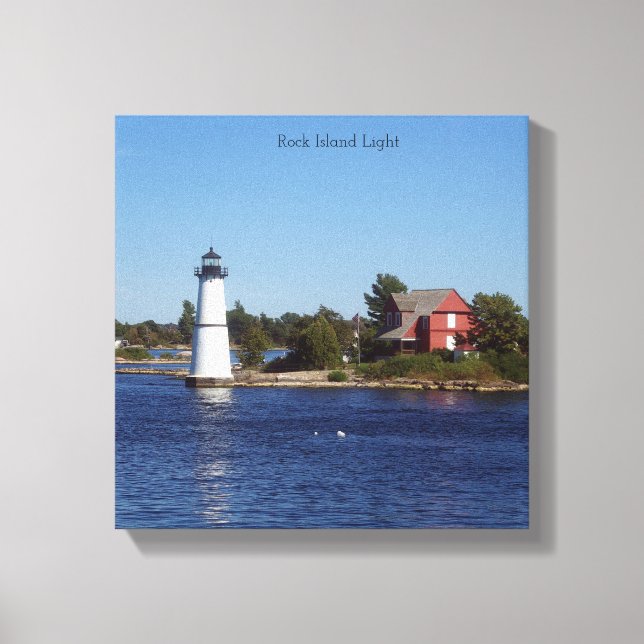 Rock Island Light canvas print (Front)