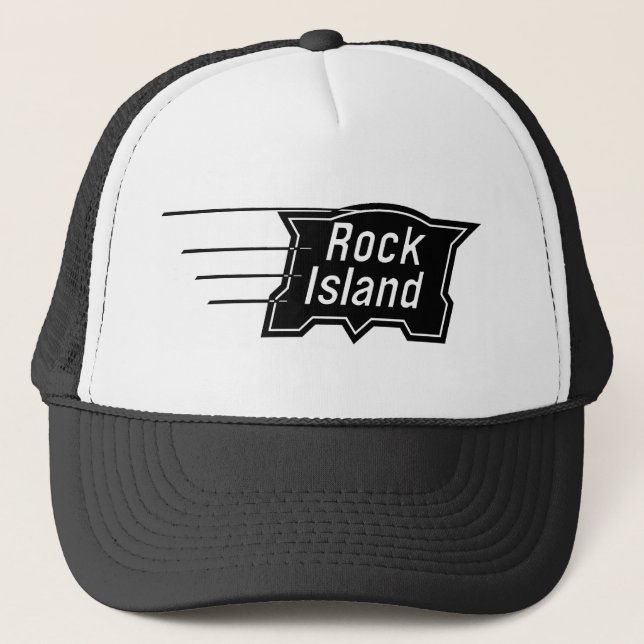 Rock Island Railroad Speed Logo Trucker Hat (Front)