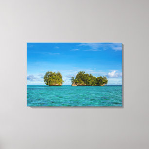 Rock Islet On Ocean Seascape Canvas Print