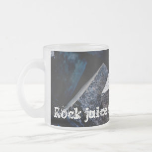 Rock Juice For Strong Men. Customisable Frosted Glass Coffee Mug