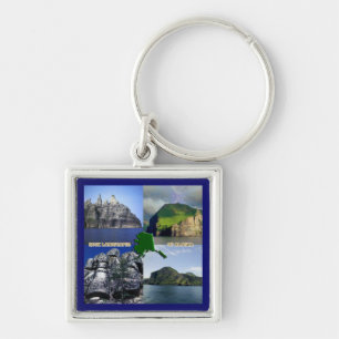 Rock Landscapes of Alaska Collage Key Ring