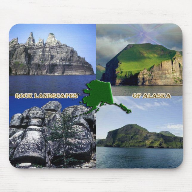 Rock Landscapes of Alaska Collage Mouse Mat (Front)