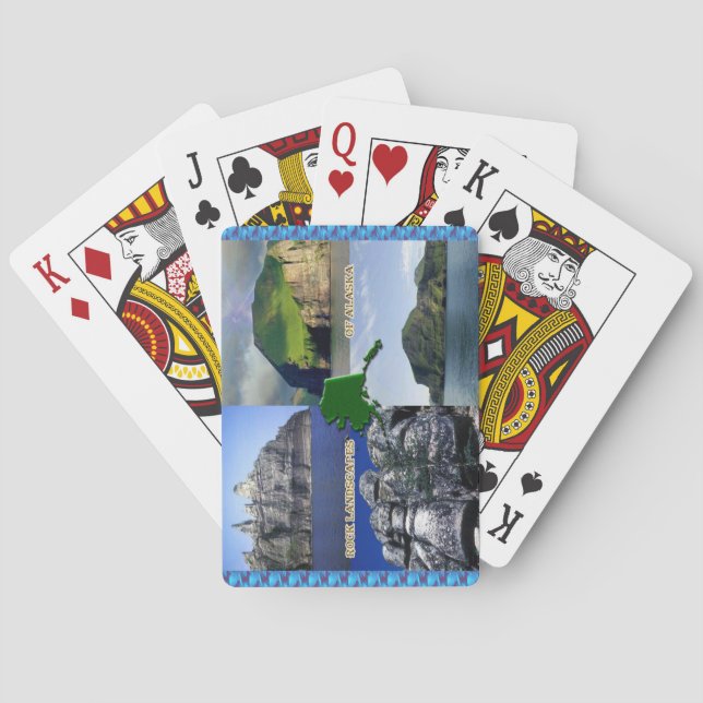 Rock Landscapes of Alaska Collage Playing Cards (Back)