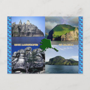 Rock Landscapes of Alaska Collage Postcard