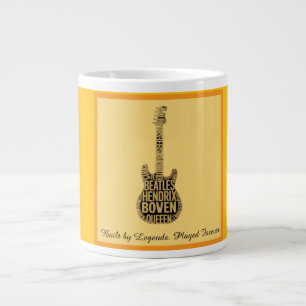 Rock Legends Guitar Typography Mug