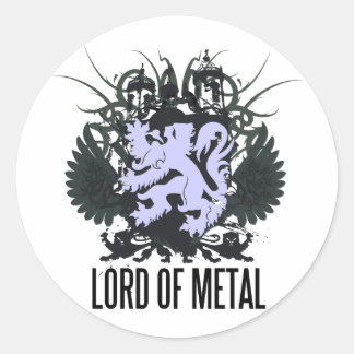 Rock=Life 'Lord of Metal Stickers' Classic Round Sticker