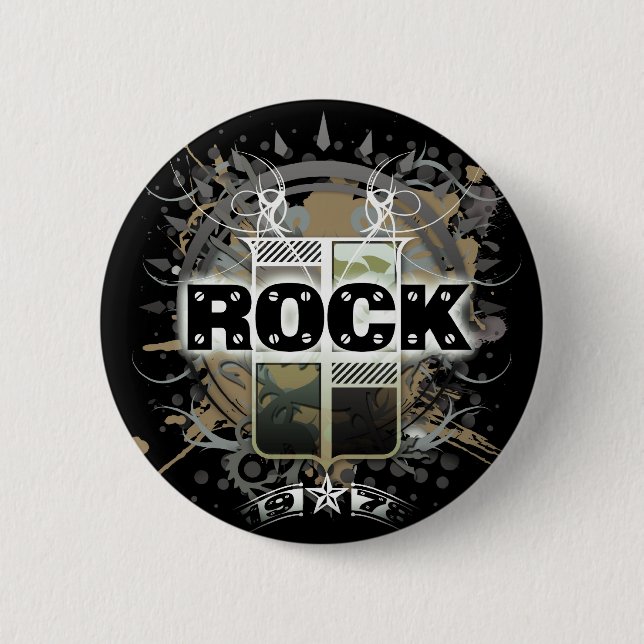 Rock=Life 'Vintage Rock' Badge (Front)