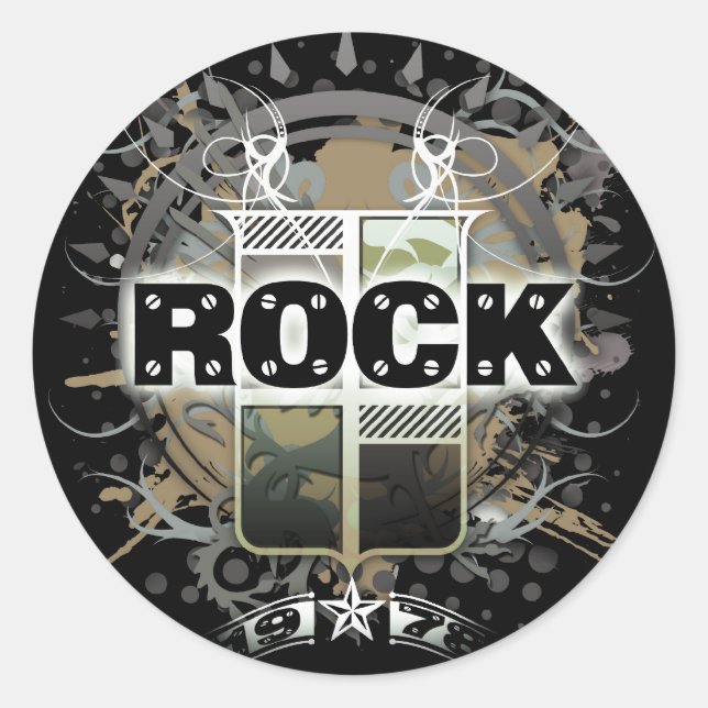 Rock=Life 'Vintage Rock' Sticker (Front)