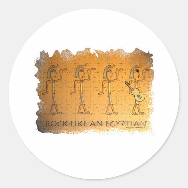 Rock Like an Egyptian Classic Round Sticker (Front)
