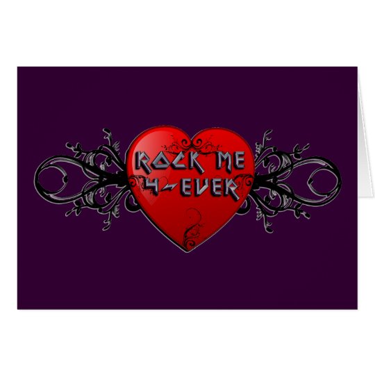 Rock Me Forever Custom Valentine Card