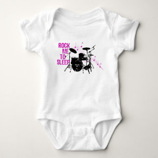 Rock Me To Sleep Drums Baby Bodysuit