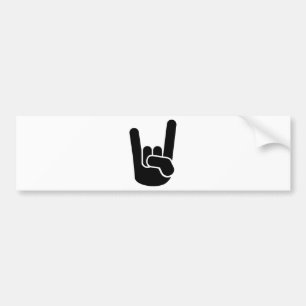 Rock Metal Hand Bumper Sticker