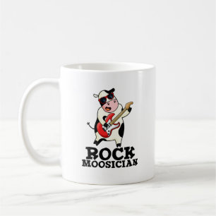 Rock Moosician Funny Cow Musician Pun  Coffee Mug