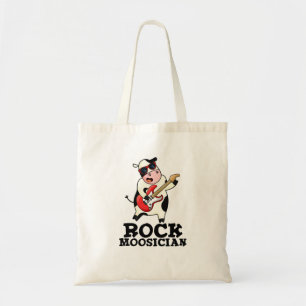 Rock Moosician Funny Cow Musician Pun  Tote Bag