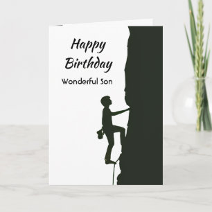 Rock, Mountain Climbing Birthday Son Card