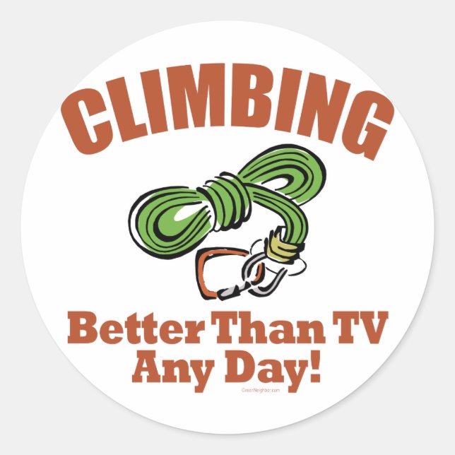 Rock, Mountain Climbing Classic Round Sticker (Front)