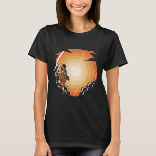 Rock Mountain Climbing Forest Sunset Nature Climbe T-Shirt