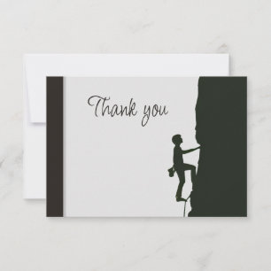 Rock Mountain  Climbing Volunteer Helper Thank You Card