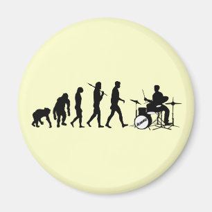 Rock Music Drummer and Jazz Dubstep Drums Magnet