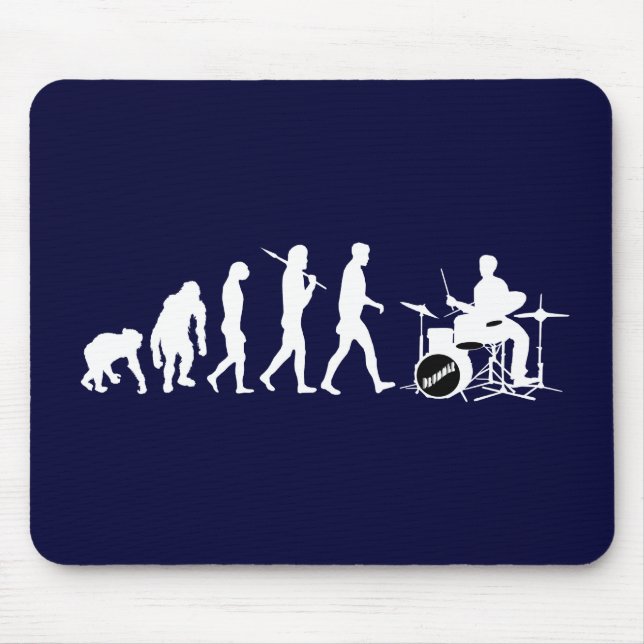 Rock Music Drummer and Jazz Dubstep Drums Mouse Mat (Front)