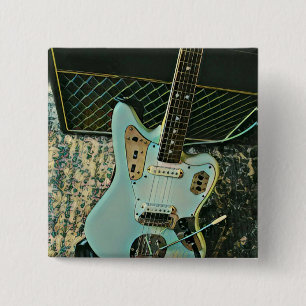 rock music gift for him her 15 cm square badge