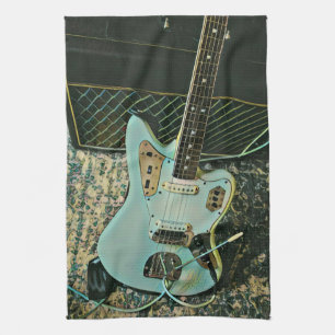 rock music gift for him her tea towel