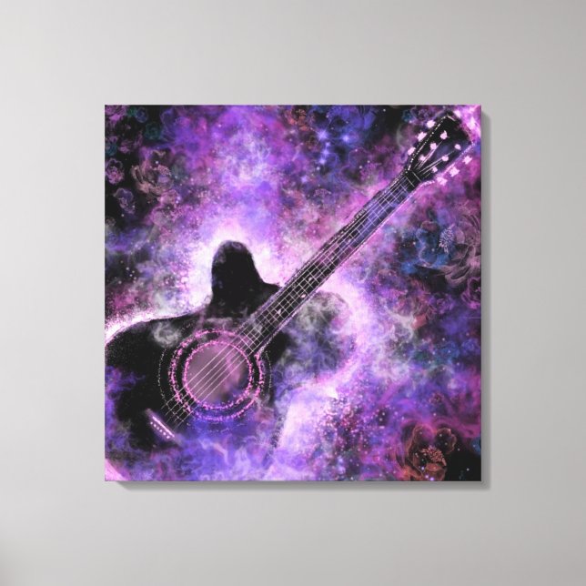 Rock Music Guitar Canvas Print (Front)