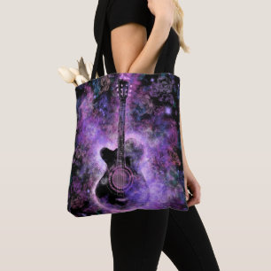 Rock Music Guitar Tote Bags
