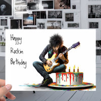 Rock Music Guitarist - Cool Happy Rockin Birthday