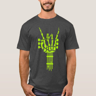 Rock Music Guitars Bones Skeleton Rocker Punk Rock T-Shirt
