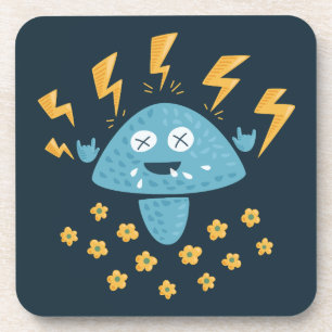 Rock Music Heavy Metal Mushroom Coaster