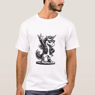 Rock Music & Heavy Metal, Rocker, Funny Unicorn, R T-Shirt