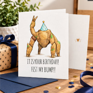 Rock-music-inspired birthday greeting card