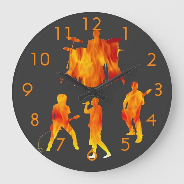 Rock Music Wall Clocks (Front)