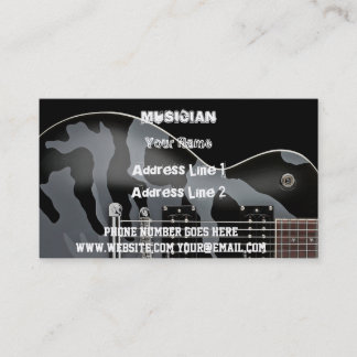 Rock Musician Business Card