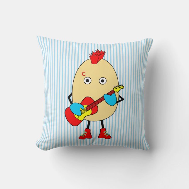 Rock Musician Egghead Cushion (Front)