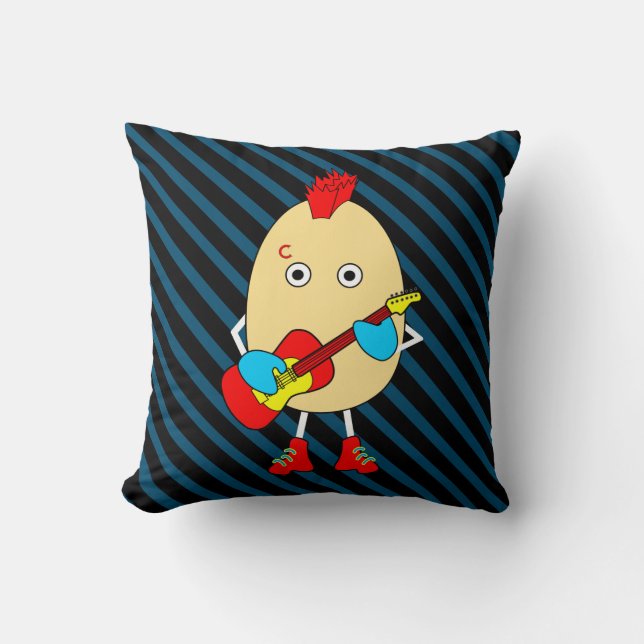Rock Musician Egghead Cushion (Front)