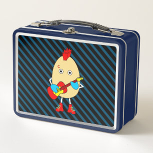 Rock Musician Egghead Metal Lunch Box