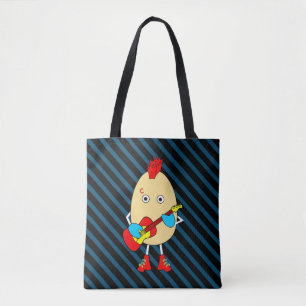 Rock Musician Egghead Tote Bag