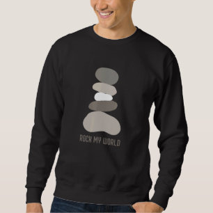 Rock My World Stone Cairn Sculpture Graphic Sweatshirt