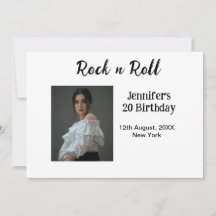 Rock n roll 20th birthday girl photo elegant moder